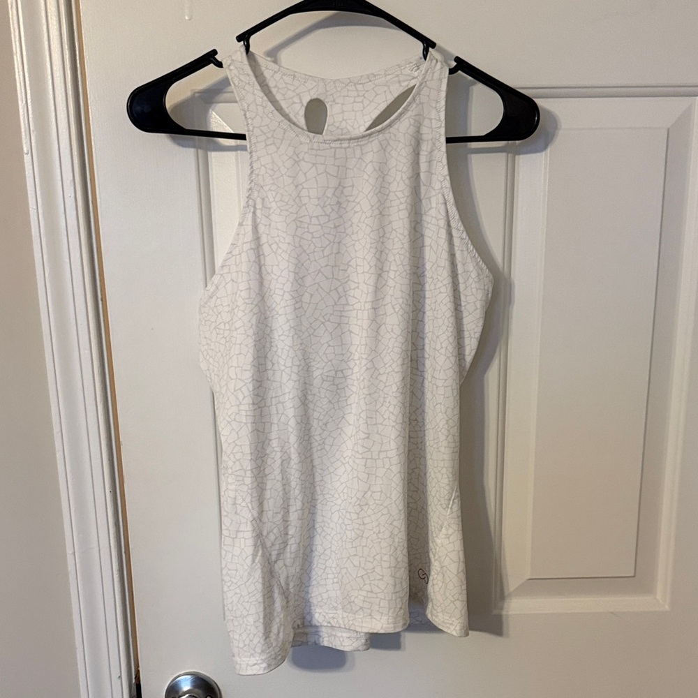 CALIA by Carrie Underwood White Crackle Tank Top
